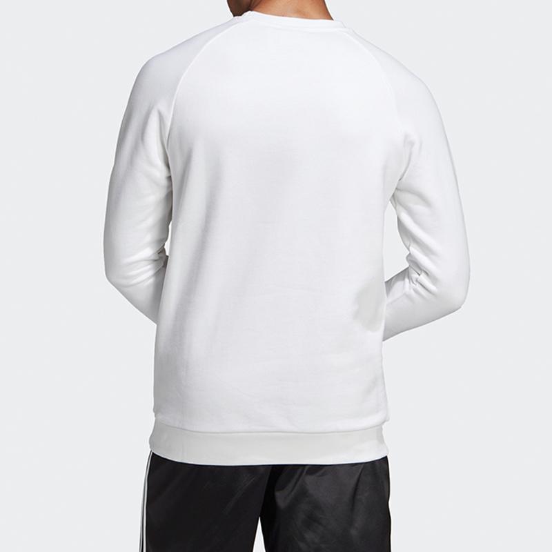 Adidas Спортивный свитер с принтом трилистника Originals, мужской топ, белый цвет DV1599