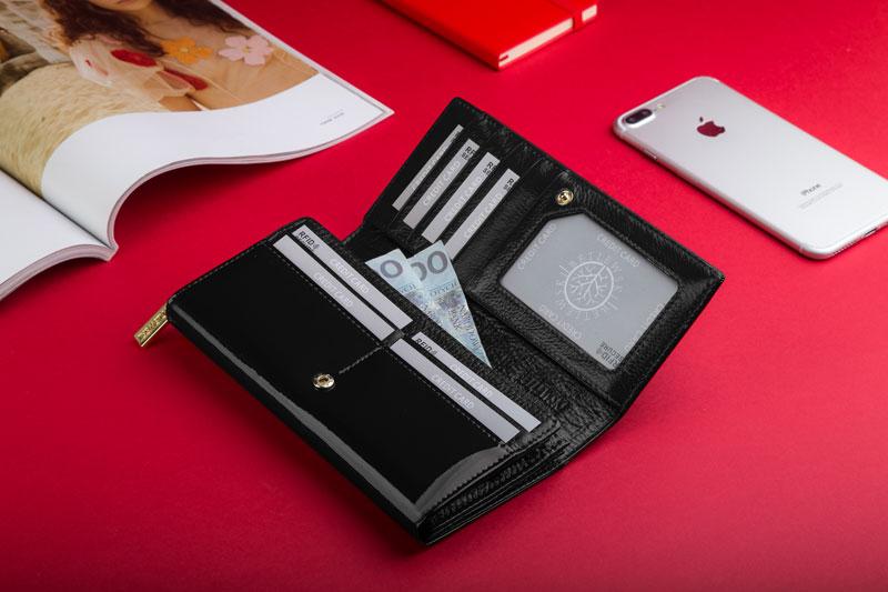 ZBPD-BS-106 BLACK ROYAL Women' Wallet + CERTIFICATE