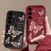 For Samsung S25 S24 FE S23 Ultra S22 Plus S21 S20 FE A54 A53 A52 A35 A34 A14 5G Cover Soft Silicone Butterfly Shockproof Protection Phone Case