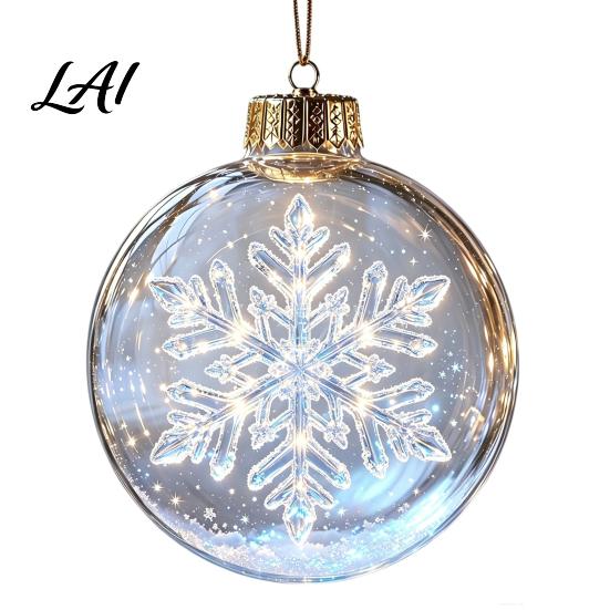 Festive Party Decorations Glowing Christmas Story Ornament Light‑Up Mini Holiday Scene Hanging Ball with Warm Tree Ornaments LED Light Clear