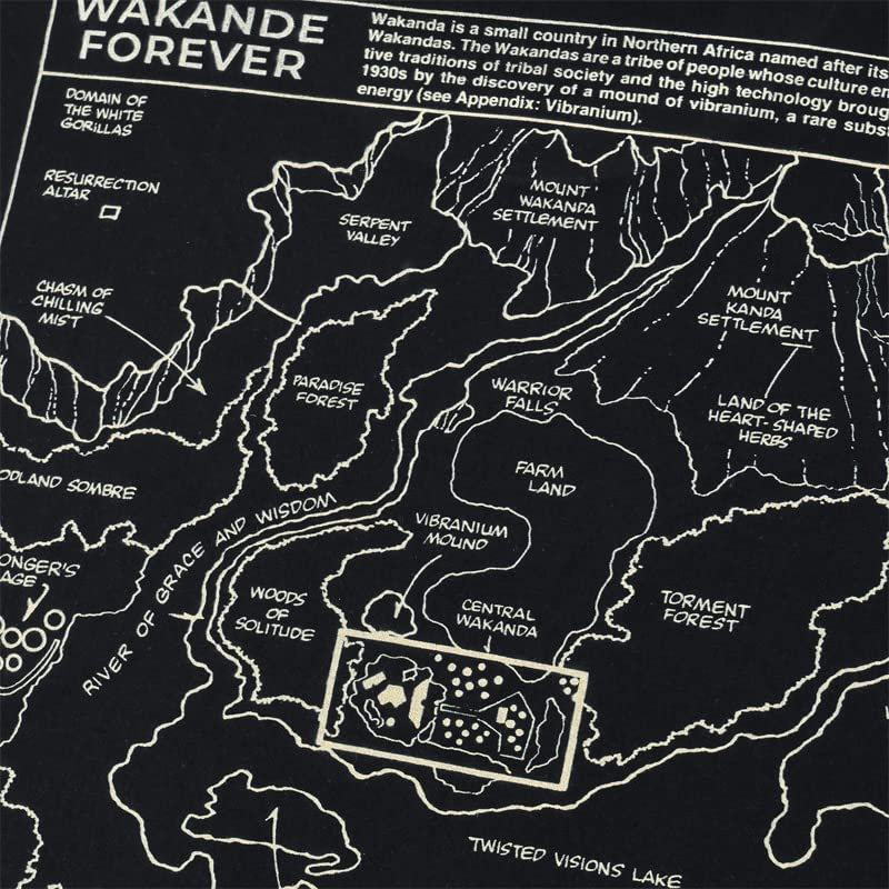 EVERSOUL Marvel T-Shirt, Short Sleeve, Black Panther, Avengers, Iron Man, Venom, Hulk, Movie Gift, Men's, Black, XL [Parallel Import]