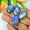 15X25X05MM Радужный Лабрадорит Овальный Кабошон Драгоценный Камень Россыпью 4 Шт. Лот 108 Карат LM-1146