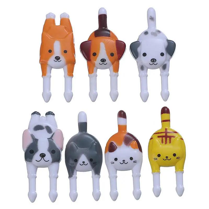 Cartoon Fruit Fork Mini Animal Cartoon Food Picks Children Snack Cake Dessert Food Forks Lunch Accessories Party Decor