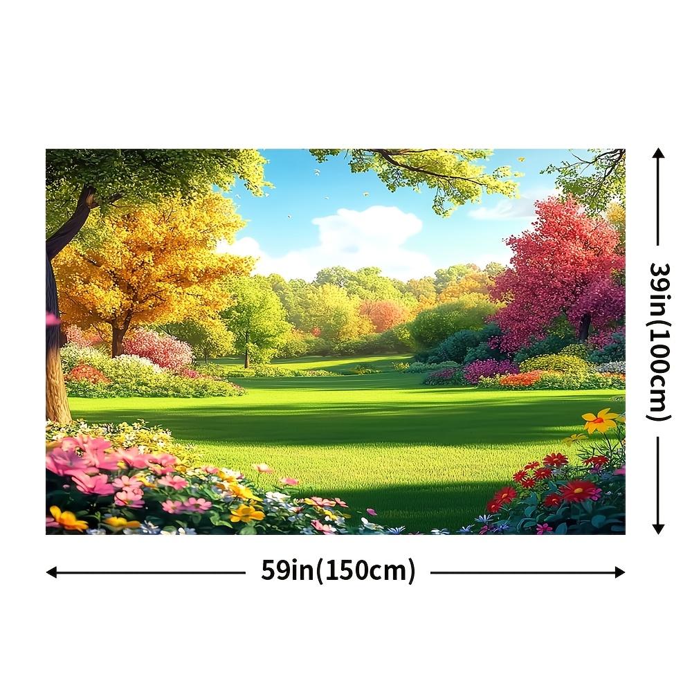 1 piece spring landscape photography background spring landscape backdrop made of polyester