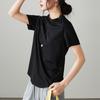 Modal cotton round neck short sleeved T-shirt for women in 2026 spring fashion, loose and versatile, solid color casual top