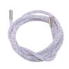 Блестящий круглый шнур длиной 138 см, сетчатый и металлический, многофункциональный, со стразами, шнурок-веревка, белая сетка со смешанным цветом