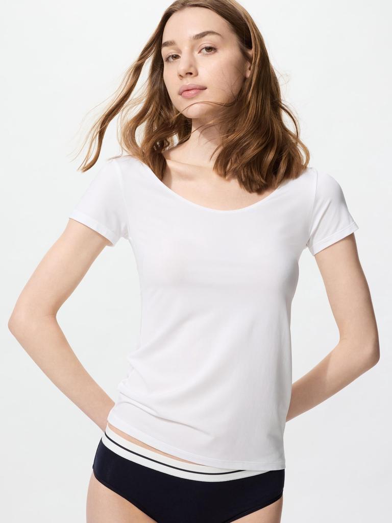 Uniqlo Футболка Airismu с коротким рукавом и вырезом горловины 