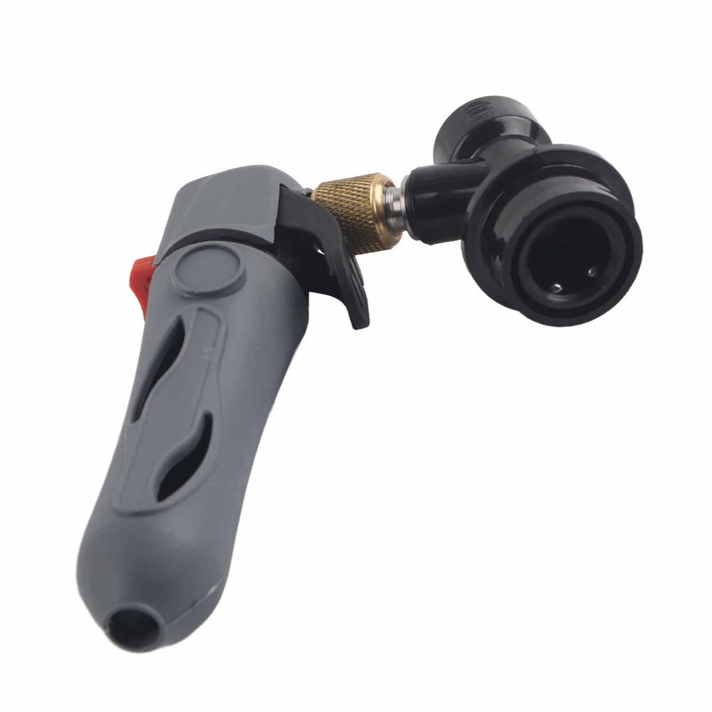 Keg Charger CO2 Injector Draft Beer Dispenser Ball Lock for Homebrew Soda Valve Grey