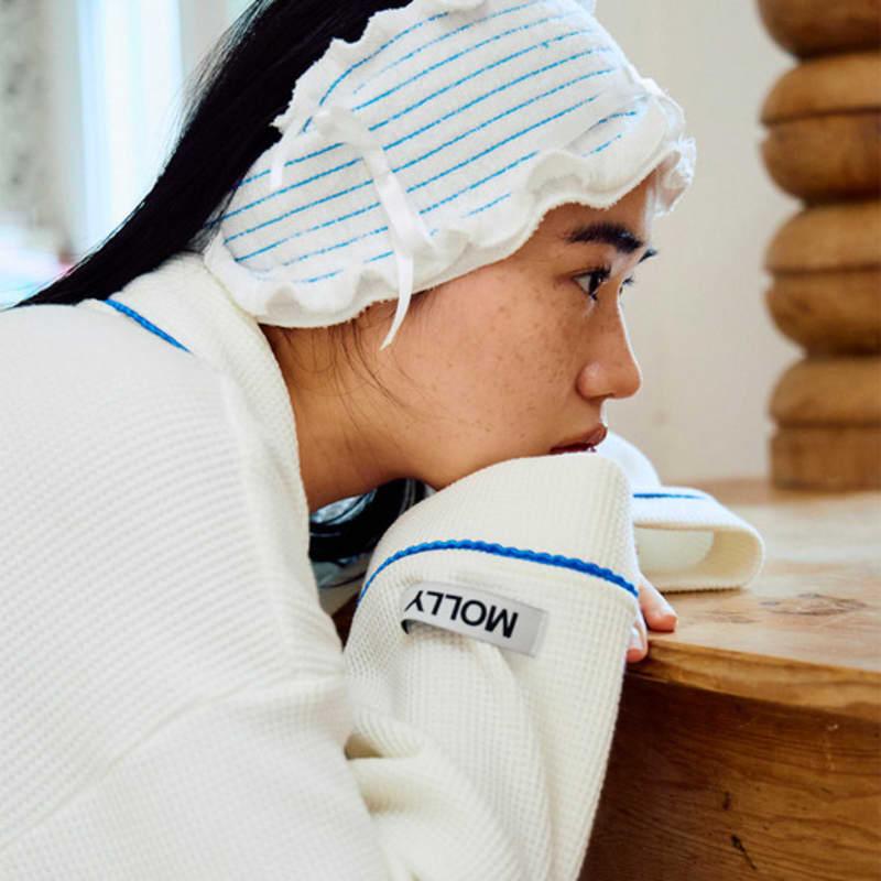 ОБОДОК ДЛЯ ВОЛОС MOLLY С ЛЕНТОЙ_БЕЛЫЙ