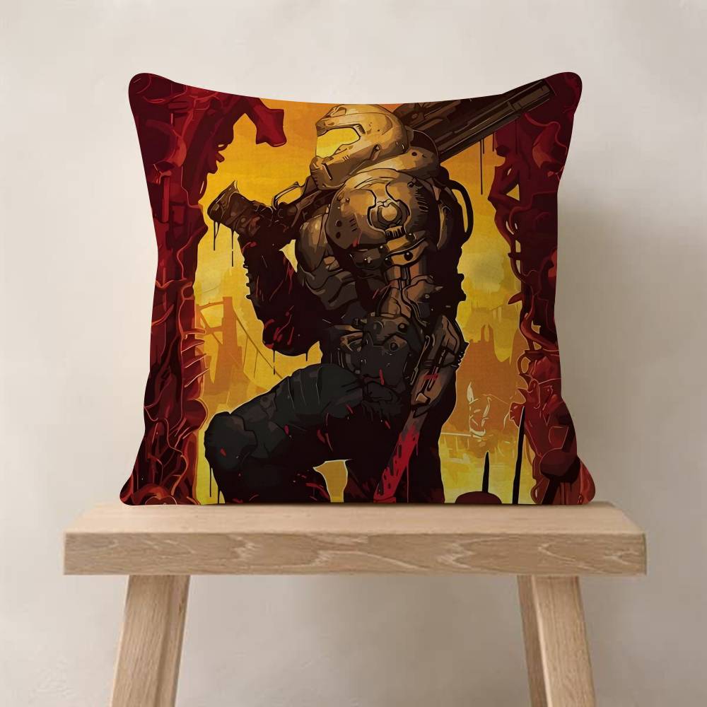 pc Game ADOOMEternal Cushion Cover Inches Farmhouse Decor Home Throw Pillow Covers For Couch Decorations