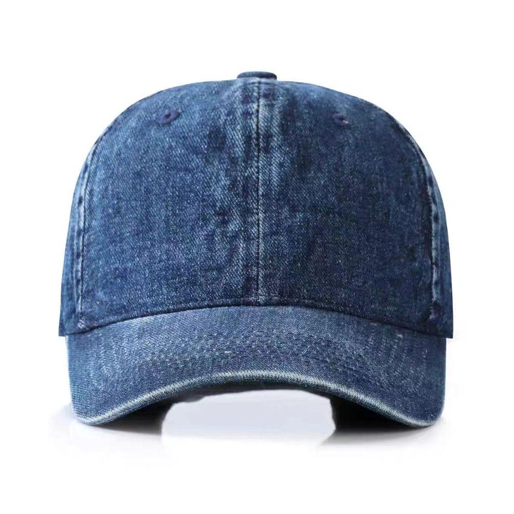 Однотонная шляпа от солнца в корейском стиле, повседневная джинсовая бейсболка для отдыха на природе