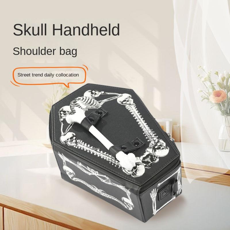 Трендовая черная готическая панк-сумка кроссбоди с молнией, съемным ремешком-цепочкой, полиуретановые сумки через плечо для женщин для вечеринок и дерзкой моды