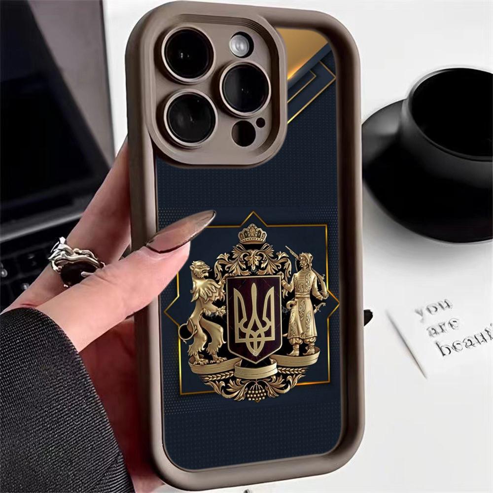 LZ26 National Emblem Flag Art Silicone Phone Case for iPhone 11 13 14 15 16 Pro Max 7 8 16 Plus 12 Mini XS Max XR Shockproof Back Cover