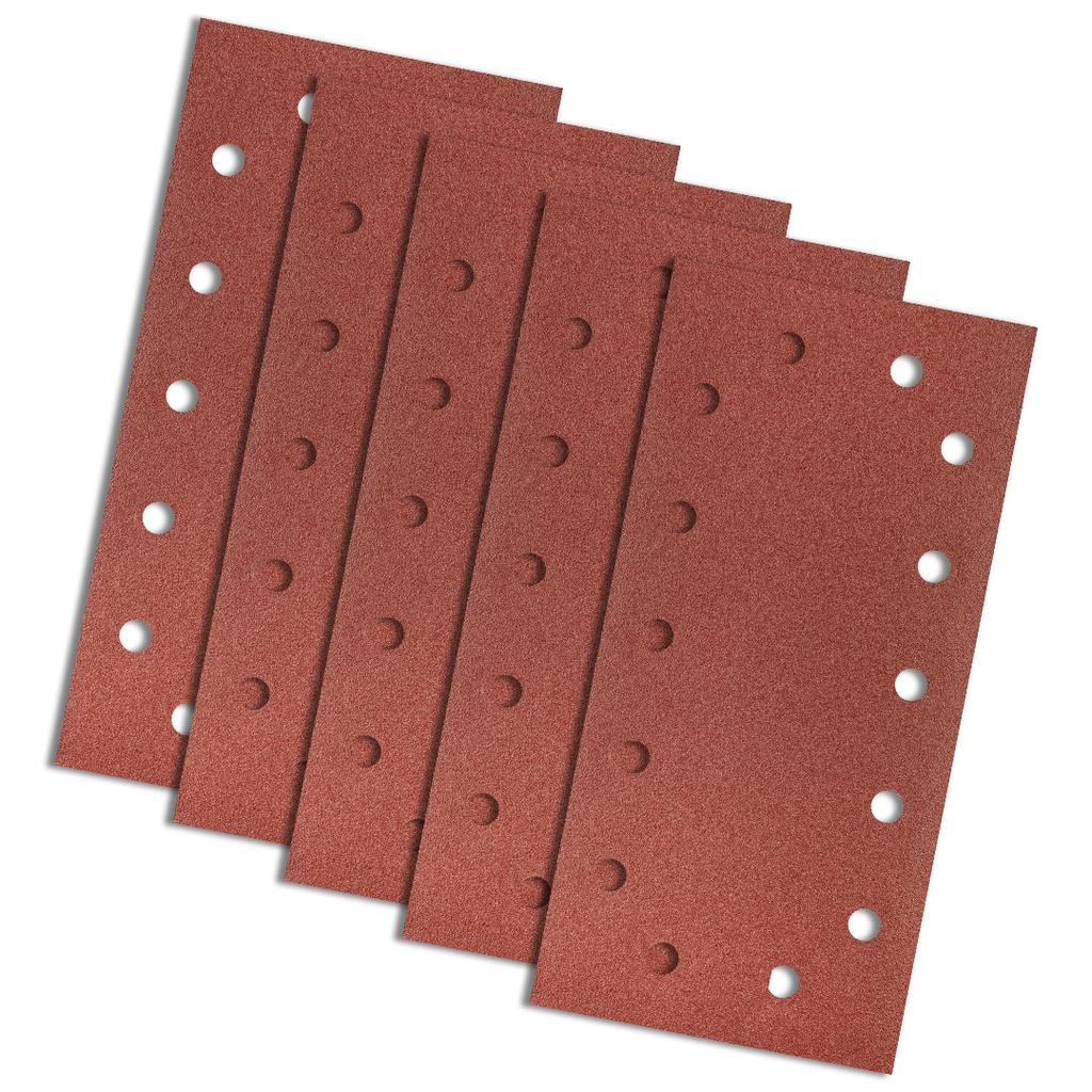 Velcro sandpaper 115 x 230 mm, K120, 5 pcs., with holes