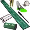 Gavit Putting Practice Equipment Putting Golf Practice Putting Practice Putting Golf Ball Marker 5-Piece Set, Mat, Mat, Cup, Mirror,