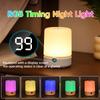 Smart Night Light with Touch Sensor Timer Touch Control Color Changing Led Rechargeable Light for Bedroom Hallway