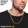 KINGSCHAIN ​​​​Цепочка King Chain Curb Chain Gold для мужчин из нержавеющей стали, византийское ожерелье