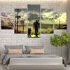Fallout 4 Человек и собака игровой постер холст картина модульная 5 шт. тканевый принт для домашнего декора настенное искусство абстрактная картина