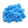 50 шт. имитация головки розы декоративная многоразовая шелковая искусственная роза для свадебной вечеринки синий