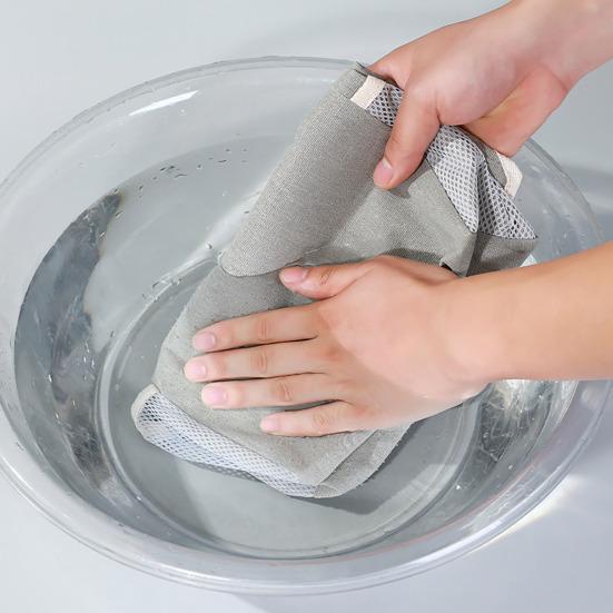 Storage Hanging Bag Large Capacity with Mesh Pocket Multi-functional Bedside Cotton Linen Organising Storage Bag