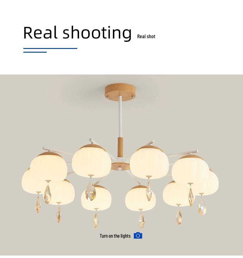 Скандинавская современная светодиодная деревянная люстра – Японский стиль, удобный для глаз дизайн птицы для гостиных и ресторанов