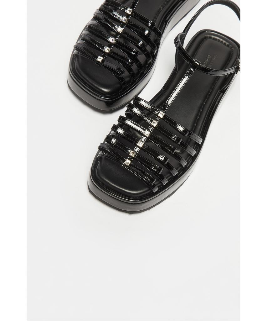 Suecomma Bonnie Multi-Strap Platform Sandals(Black)_Dg2Am26039Blk