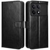 Flip Case for Xiaomi Poco F6 Pro, Crazy Horse Wallet, Black