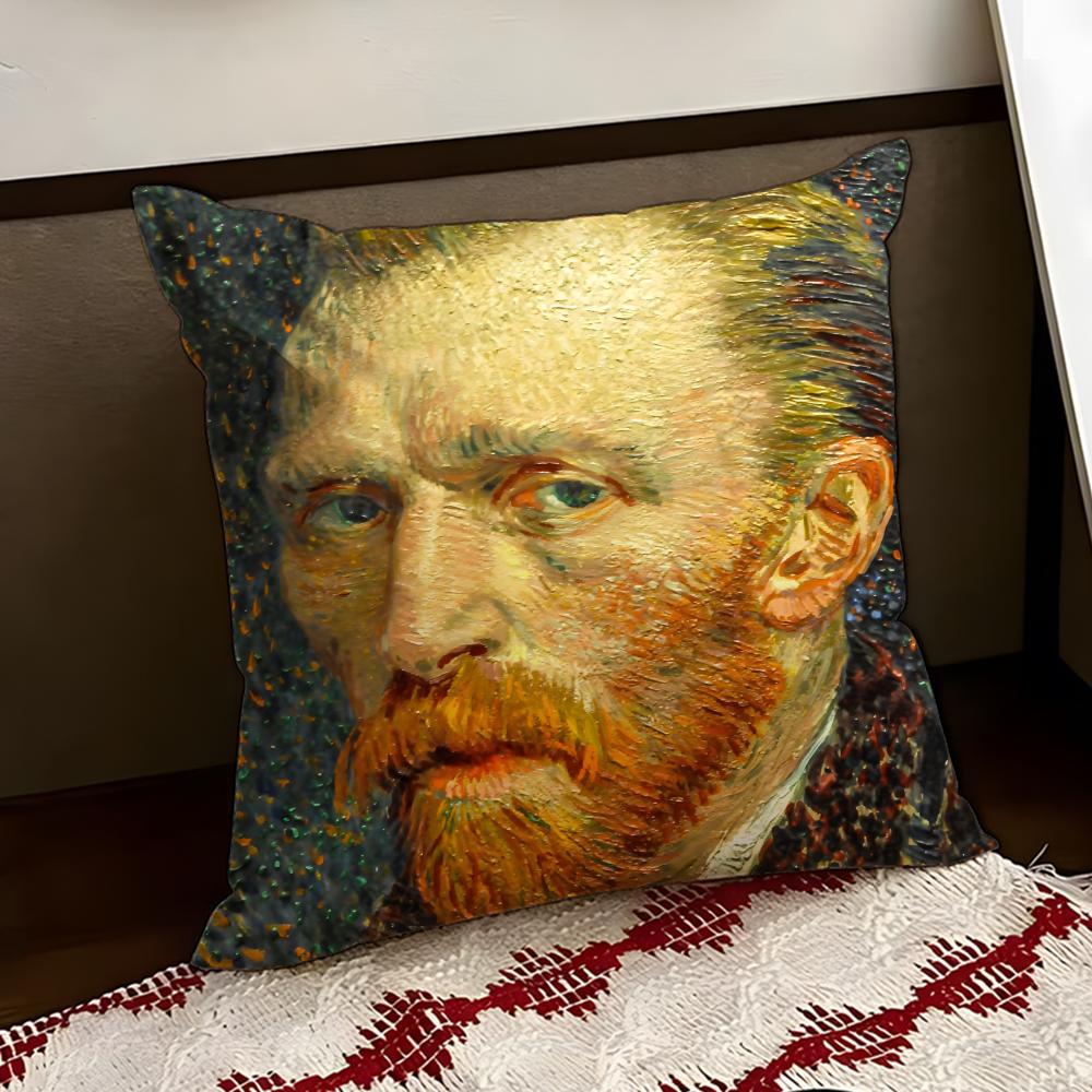 Vincent van GGogh Cushion Cover Reversible Soft Durable Pillow Cover Home Car MultiScene Use for Daily Comfort