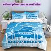 Detroit Lions rugby Pattern Bedding,Quilt Set Quilt Cover Pillowcase Home Birthday Gift (1*duvet cover+2*pillowcase,without core)