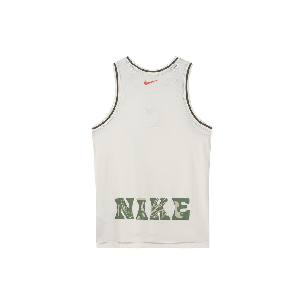 Nike Майка Dri-FIT DNA с логотипом, цвет: кремово-белый, зеленый, DX6137-133