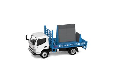 Крошечный город Mitsubishi Fuso Canter Грузовик-стекловоз Литая модель автомобиля 1/76