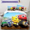 3pcs Ricky Zoom pattern bedding set duvet cover set includes duvet cover &pillowcases, perfect all season bedroom decoration & gift