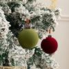 16 шт. Бархатные рождественские украшения 6/8 см Набор флокированных шаров Элегантные украшения для рождественской елки для праздничной атмосферы