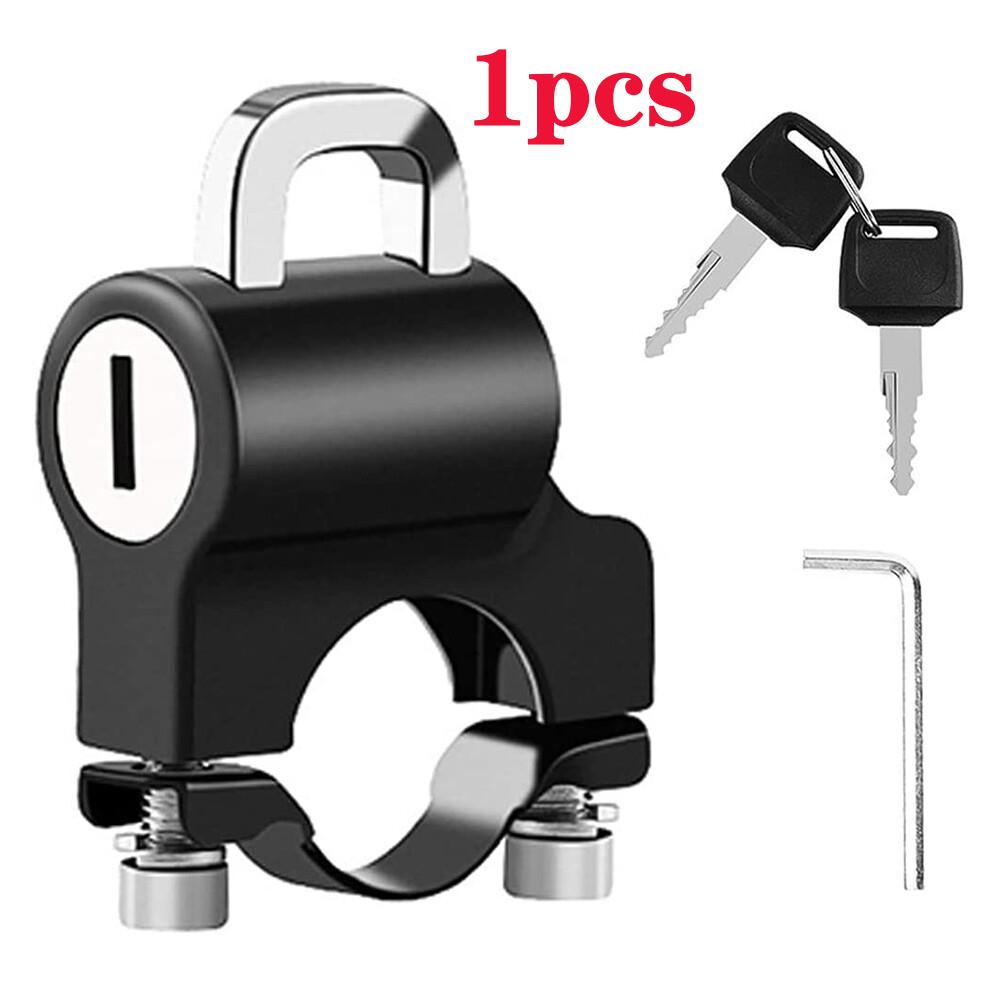 Helmet Lock for Motorcycle Scooter Atv Bicycle Universal Security Anti-theft Handlebar Lock 20mm-26mm with Keys Handle Locks