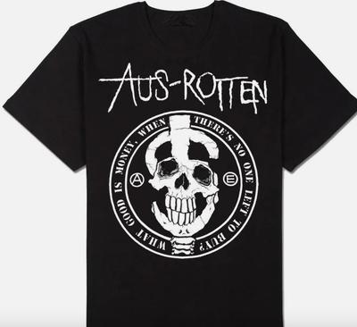 Aus-Rotten Тяжелый Хлопок Черный Все Размеры Унисекс Классическая Рубашка