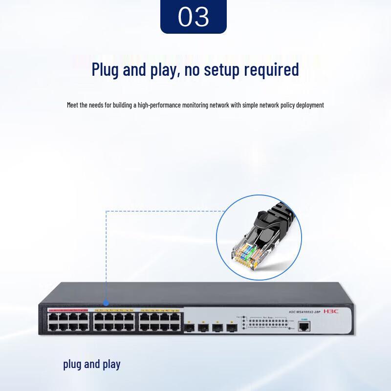H3C MS4100V2-28P-EI 28-Port Gigabit Web Managed Switch