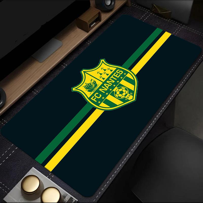 Fc Nantes Crest Design mouse pad, rubber base, esports desk mat, mouse pad for gamers and office use, gaming desk , easy to clean mat