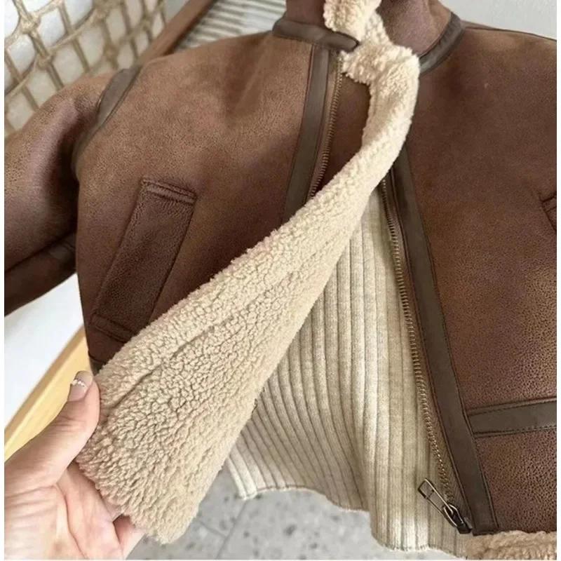 Children Velvet Warm Jackets Fashion Baby Kids Fleece Outwear Korean Boys Girls Zipper Thickness Suede Coat Winter