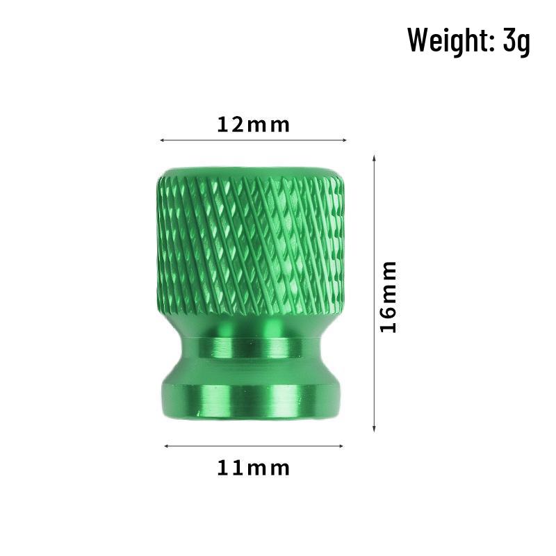 Изысканный алюминиевый накатанный колпачок клапана 12 мм для автомобилей и мотоциклов