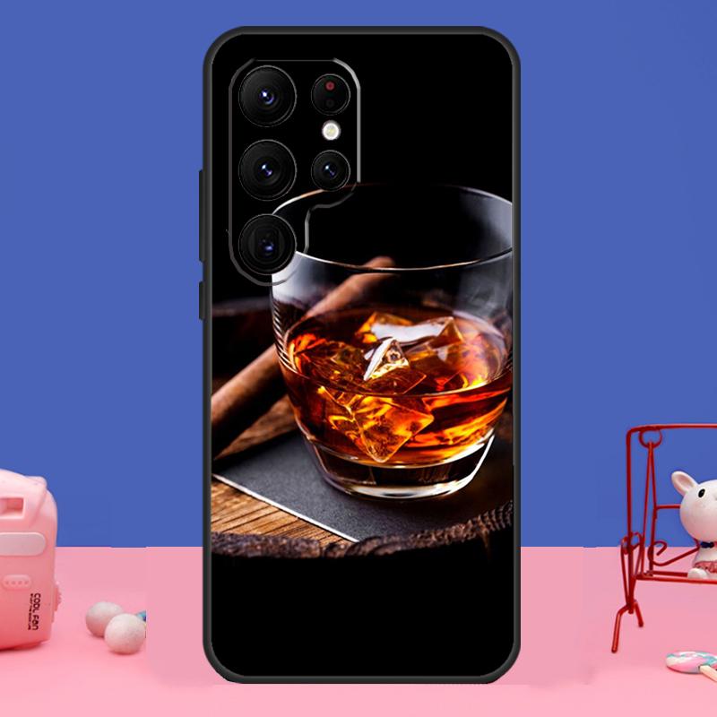 Кейс для сигар и виски для Samsung Galaxy S24 S23 S22 Ultra S20 S21 FE Note 20 S8 S9 S10 Note 10 Plus Чехол