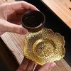 Металлическая подставка, Роскошный креативный стиль, Золотой цвет, Тисненая работа, Подходит для изоляции, Чайный поднос, Тарелка