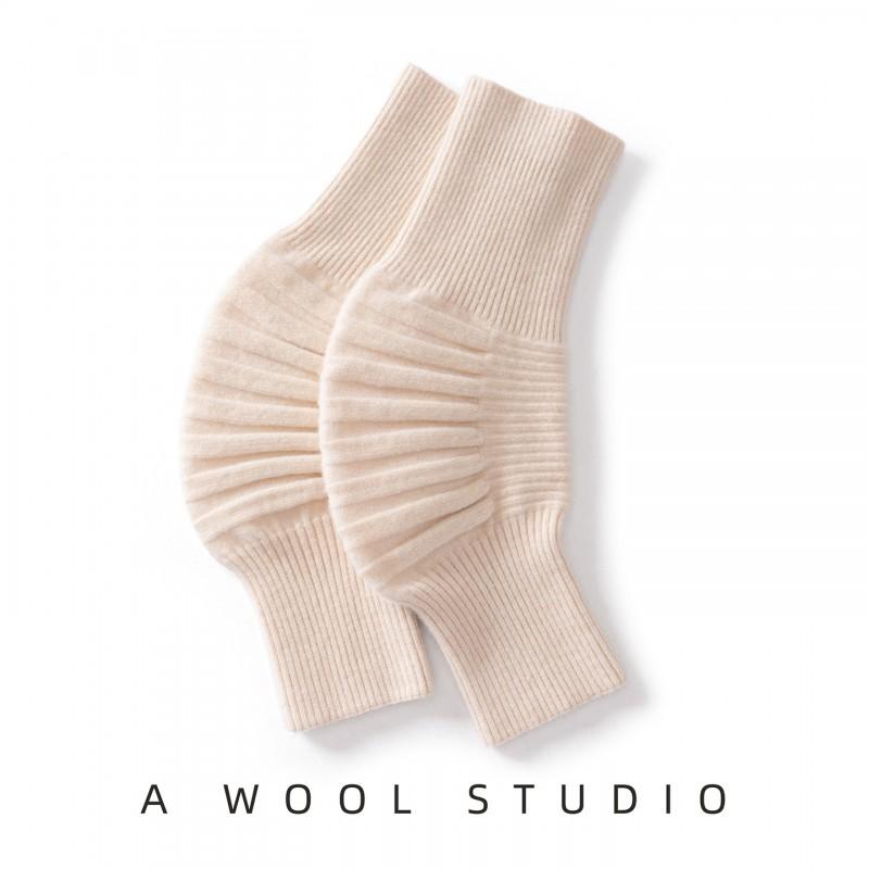 100% Wool Knee Warmers Men Women Thick Knitted Joint Support Cold Weather Cycling Running Fitness Fishing