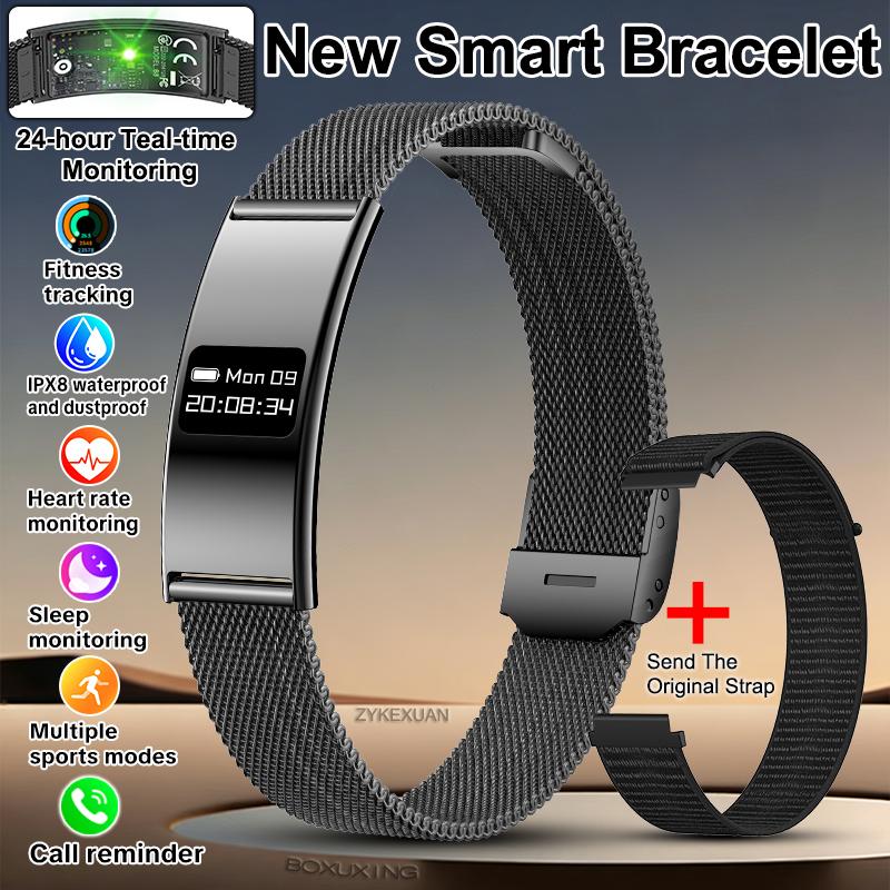 New Smart Bracelet Men Fitness Tracker IPX8 Waterproof Heart Rate Sleep Monitor Outdoors Sports Smartwatch Band For Android IOS