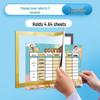 A4 Magnetic Class Schedule Wall Sticker for Primary Students - Wipeable & No Punching Needed