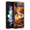 Тыква Осенние Листья Кофе Жесткий ПК Чехол Для Телефона Для Samsung Galaxy Z Flip 7 6 5 4 Черный Чехол Для Galaxy Z Flip 3 Складной Корпус