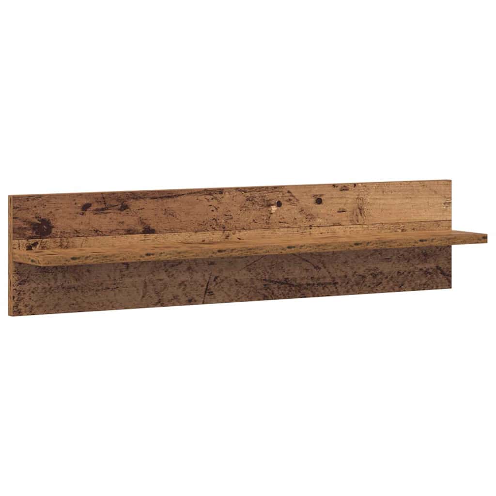 Wall Shelf Set 2 pcs Reclaimed Wood Look 80 x 11.5 x 18 cm Particleboard