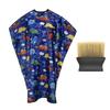 Kids Haircut Cape Cute Pattern Waterproof Adjustable Kids Salon Hair Cutting Cape with Brush for