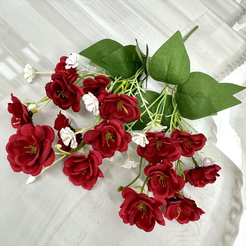 Искусственные цветы мимозы Ручной работы Маленький букет для домашнего декора и реквизит для фотосъемки