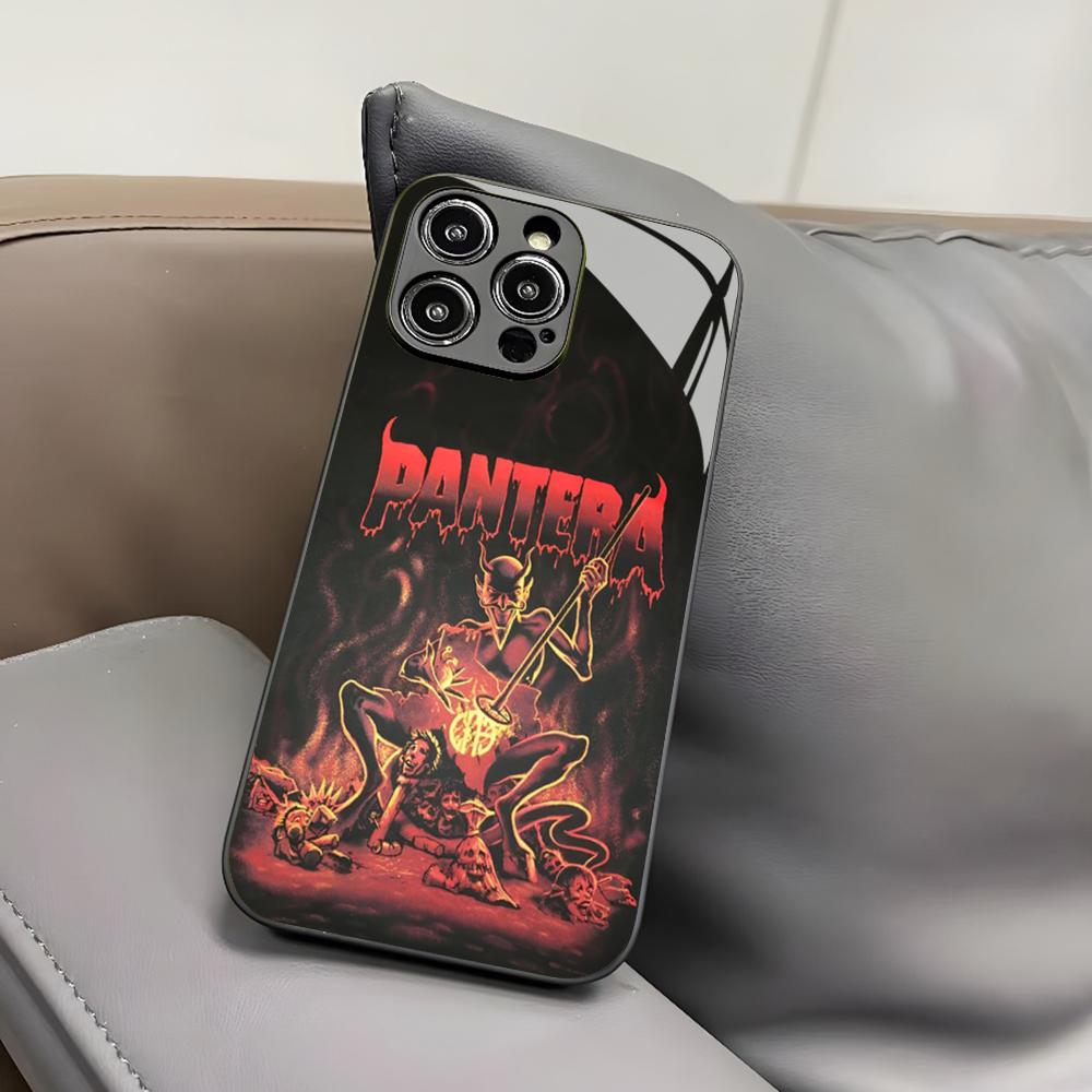 Чехол для телефона Pantera Ritual Metal Band для Iphone 17 Air 16 15 14 12 11 13 Pro Max Mini X Xr Xs Puls Черная Стеклянная Крышка