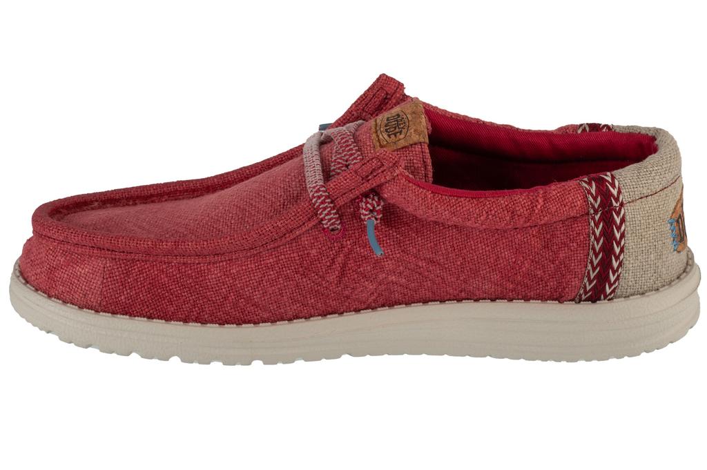Hey Dude Wally Jute, Mens red Sneakers